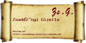 Zsadányi Gizella névjegykártya