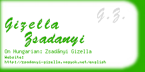 gizella zsadanyi business card