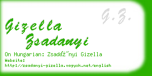 gizella zsadanyi business card